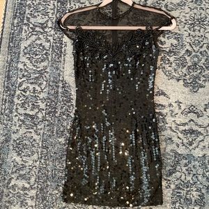 Lime Night Women’s Black Sequin Dress